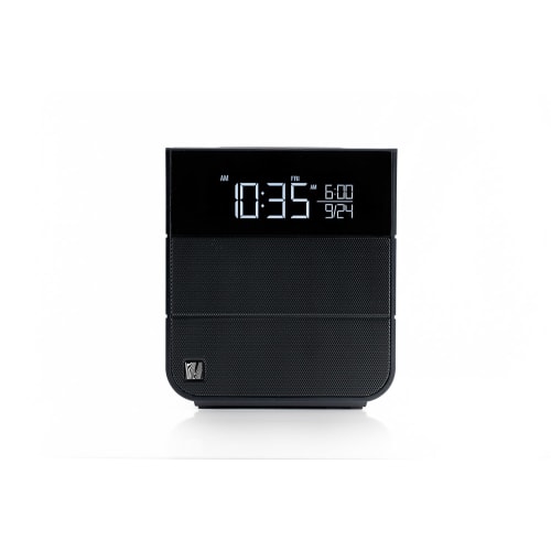 TeleAdapt Sound Rise II Alarm Clock with Bluetooth Speaker, Black